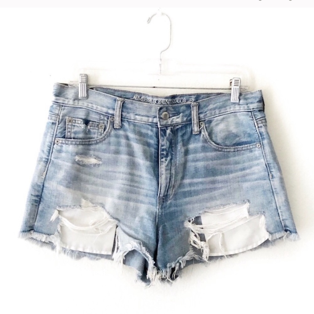 AEO Vintage Hi-Rise Festival distressed shorts 10